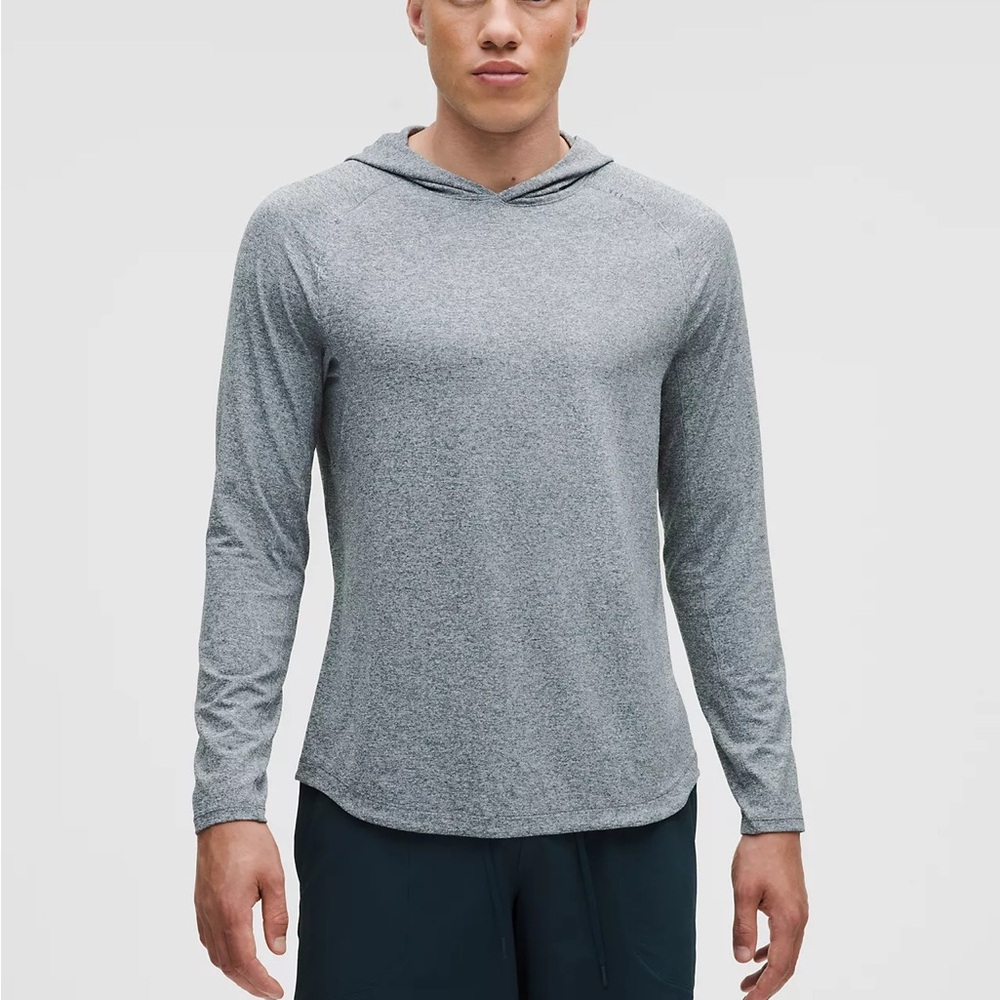 NWOT lululemon athletica Gray license to train Long Sleeve hooded Tee
